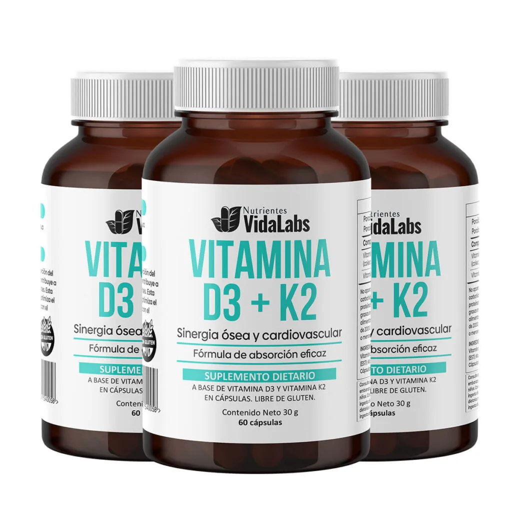 Vitamina K2 y D3 - Combinación sinérgica de alta biodisponibilidad