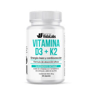Vitamina K2 y D3 - Combinación sinérgica de alta biodisponibilidad